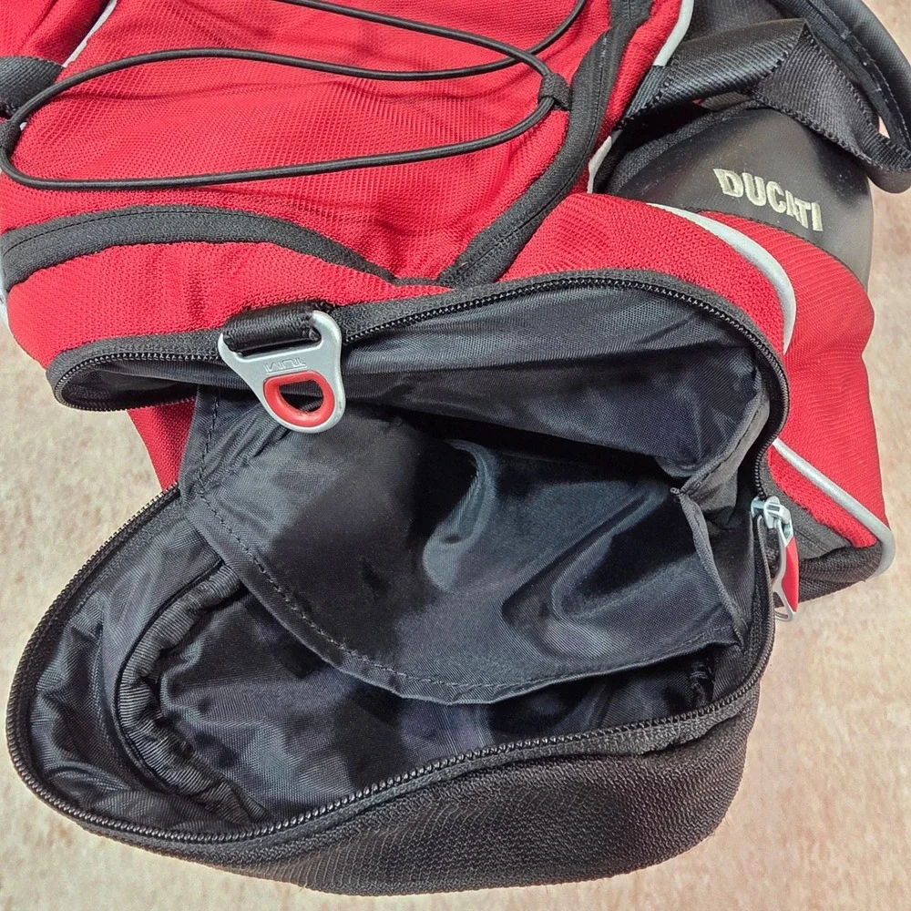 Tumi Ducati Corse Duffel Travel Bag Red Black Motorcycle Style 65150RCE